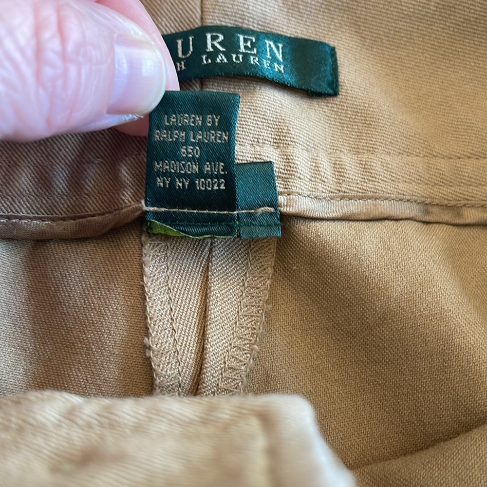 Ralph Lauren Beige Cotton-Blend Pants - Picture 4 of 5